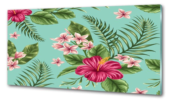 Konyhai hátfalpanel Hawaii virágok