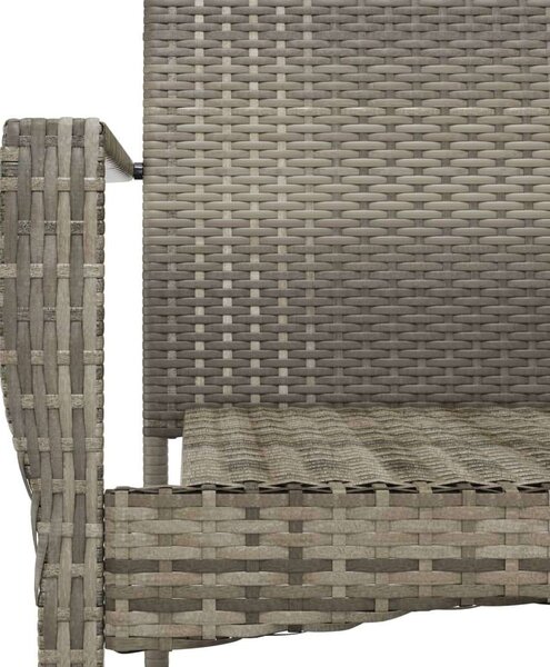VidaXL Polyrattan Kerti Étkezőgarnitúra - 7 részes - Szürke