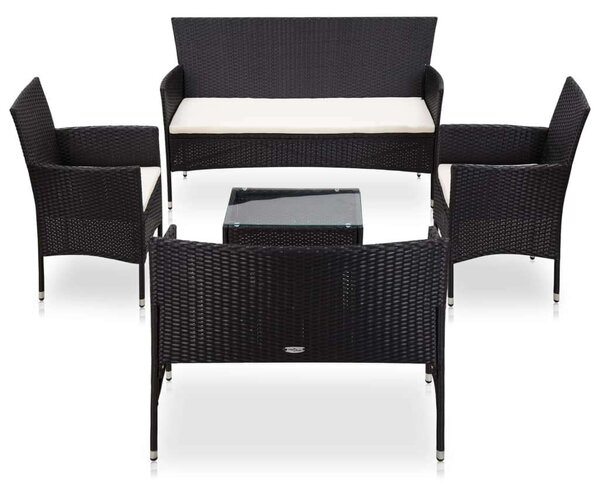 VidaXL Polyrattan Kerti Bútorszett - 5 részes