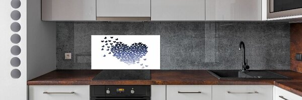 Konyhai falburkoló panel Szív lepkék