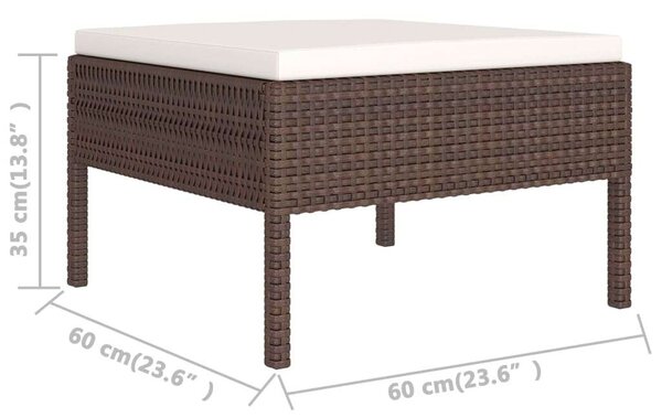 VidaXL Polyrattan Kerti Sarokgarnitúra - 2 részes