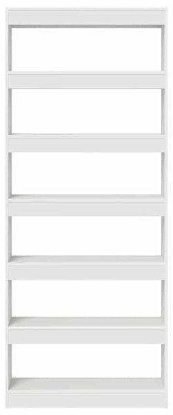 VidaXL Könyvszekrény polcokkal Fehér 80 x 30 x 198 cm Faanyag