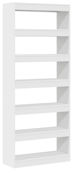 VidaXL Könyvszekrény polcokkal Fehér 80 x 30 x 198 cm Faanyag
