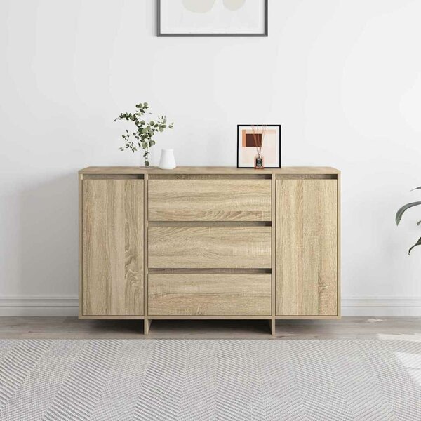 VidaXL Széf fiókkal sonoma tölgy 120 x 41 x 75 cm Faanyag