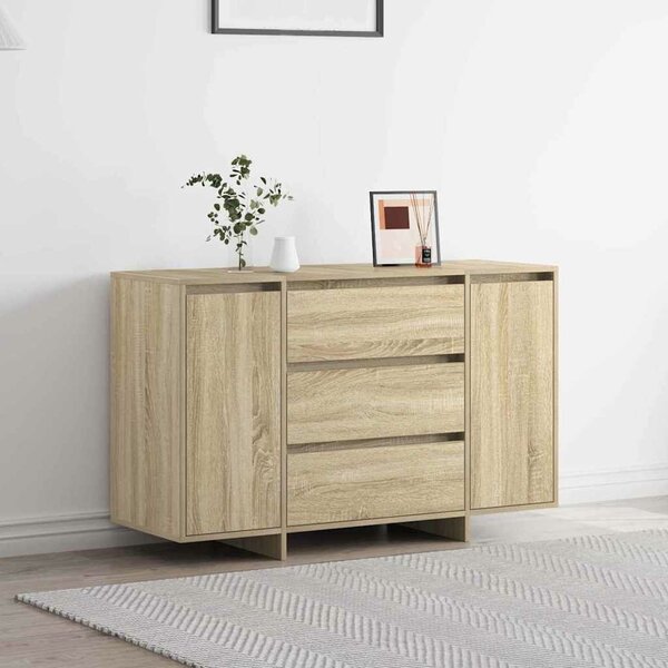 VidaXL Széf fiókkal sonoma tölgy 120 x 41 x 75 cm Faanyag
