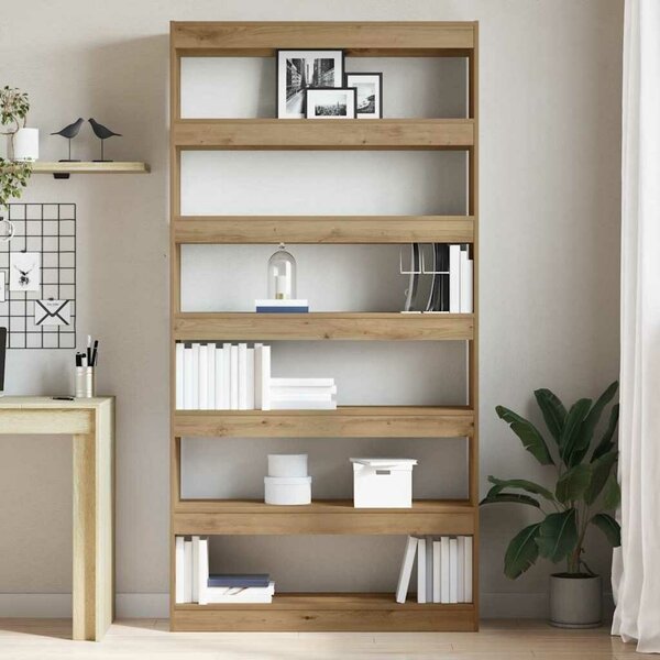 VidaXL Könyvespolc Kézműves Tölgy 100 x 30 x 198 cm Faanyag