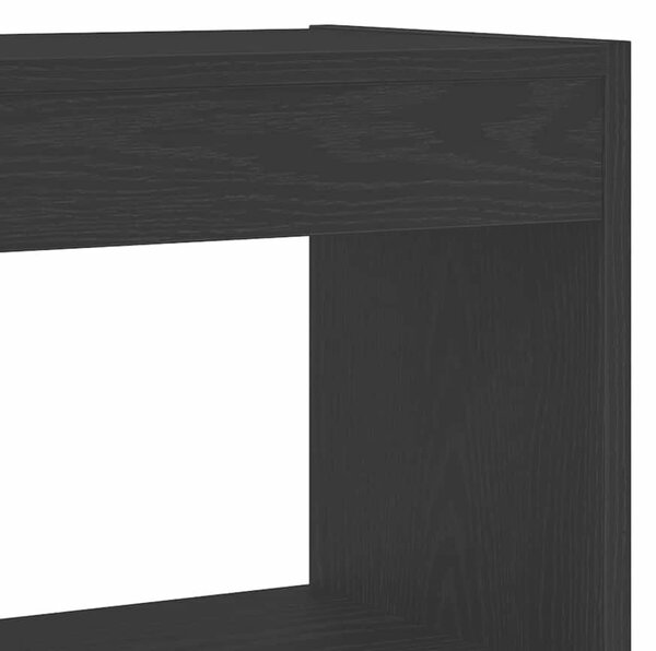 VidaXL Könyvszekrény polcokkal Musta tammi 80 x 30 x 198 cm Faanyag