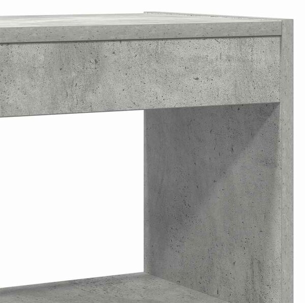 VidaXL Könyvszekrény polcokkal Beton szürke 80 x 30 x 198 cm Faanyag