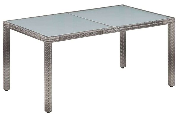 VidaXL Polyrattan Kültéri Étkezőgarnitúra - 7 részes - Szürke