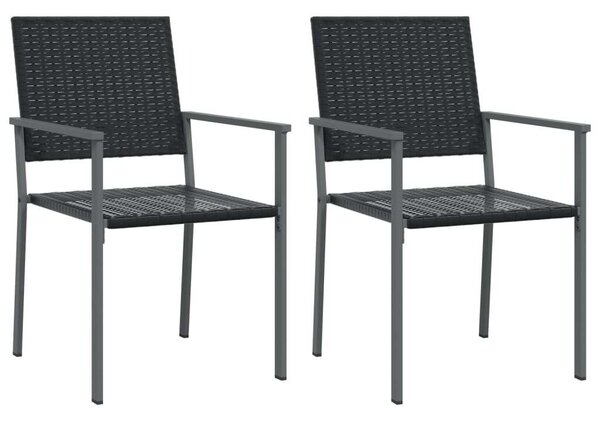 VidaXL 3-részes polyrattan és acél kerti étkezőgarnitúra