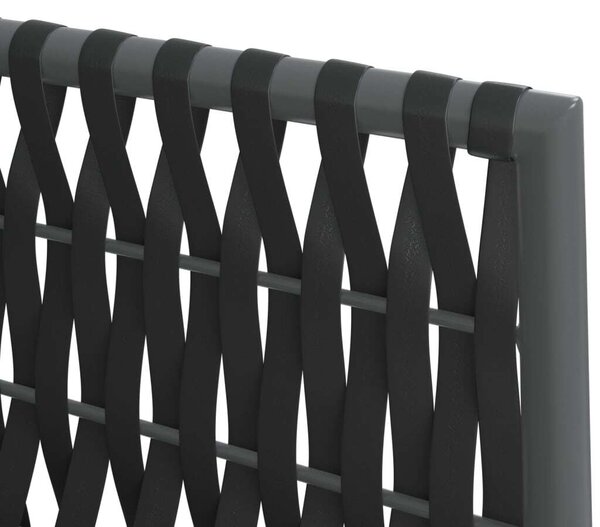 VidaXL 7-részes polyrattan és acél kerti étkezőgarnitúra párnával