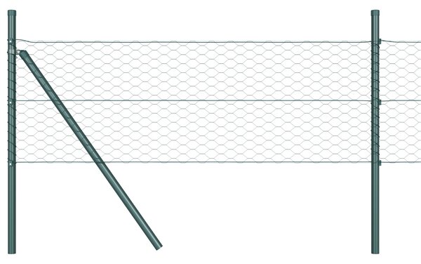 VidaXL Hatszögletű kerítés talajrögzítő 50 x 0,8 m PVC-bevonatos acél