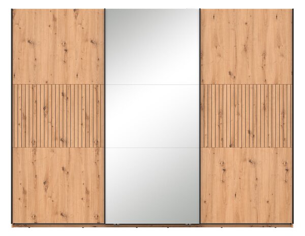 Gardróbszekrény Ludale 118, Laminált forgácslap, 211x270x55cm, Artisan tölgy