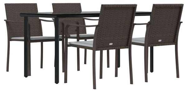 Kertbútor Szett - Polyrattan Étkezőgarnitúra - 5 részes