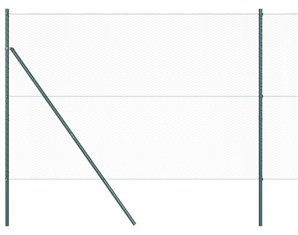 VidaXL Hatszögletű kerítés talajrögzítő 50 x 1,5 m PVC-bevonatos acél