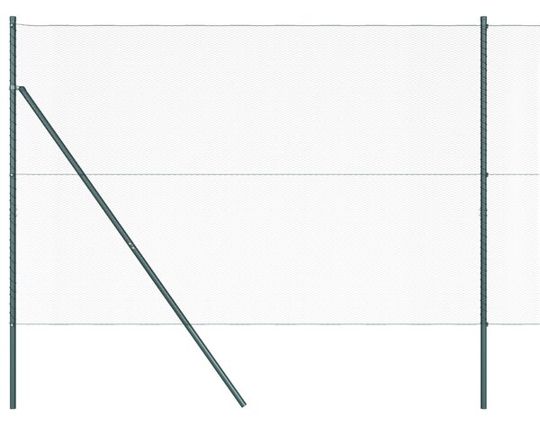 VidaXL Hatszögletű kerítés talajrögzítő 50 x 1,5 m PVC-bevonatos acél