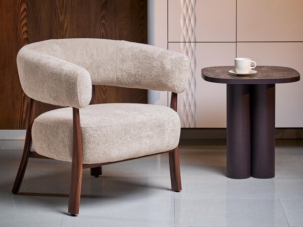 Fotel Houston 2162, Kárpit, 74x80x72cm, Cappuccino, Dió