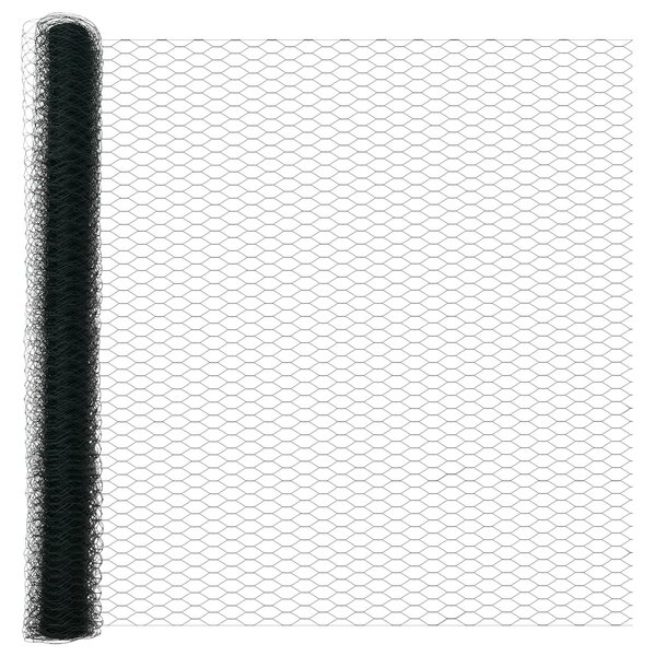 VidaXL Hatszögletű kerítés talajrögzítő 50 x 1,6 m PVC-bevonatos acél