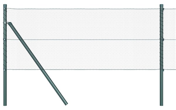 VidaXL Hatszögletű kerítés talajrögzítő 100 x 0,8 m PVC-bevonatos acél