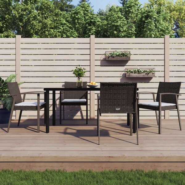 Polyrattan Kerti Étkezőgarnitúra - 5 részes