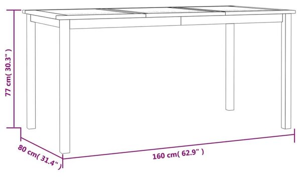 5 részes tömör tíkfa kerti étkezőgarnitúra