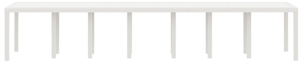 VidaXL Kerti Asztal Fehér 400x100x73 cm Poli Rattan