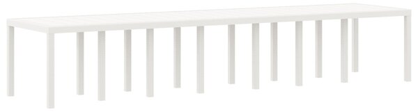 VidaXL Kerti Asztal Fehér 400x100x73 cm Poli Rattan