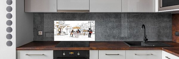 Konyhai fali panel Kávézó