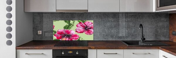 Konyhai hátfalpanel Hawaii virágok