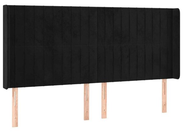 VidaXL fekete bársony LED-es fejtámla 203x16x118/128 cm