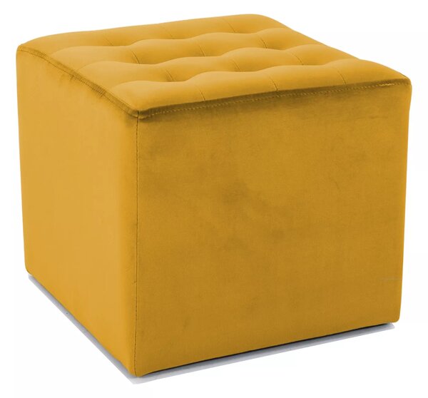 Mustárszínű LORI VELVET puff