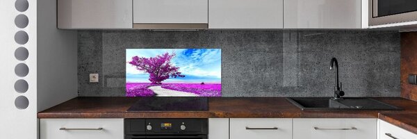 Konyhai hátfalpanel Fa és útvonal