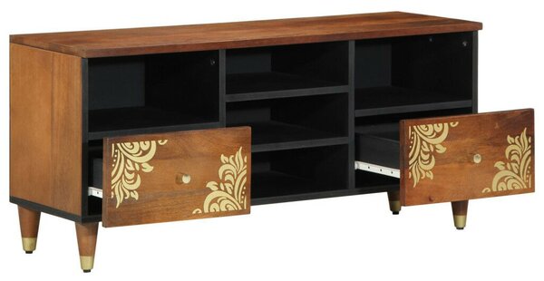 VidaXL TV Szekrény 100x33x46 cm Tömör Mangófából