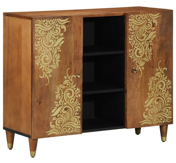 VidaXL Oldalszekrény 90x33x75 cm Tömör Mangófából