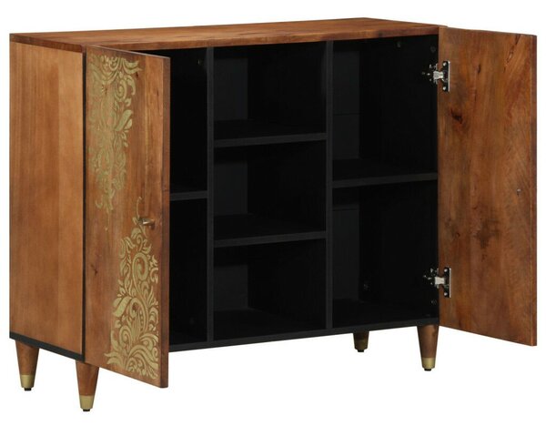 VidaXL Oldalszekrény 90x33x75 cm Tömör Mangófából