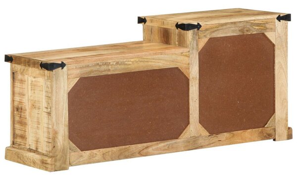 VidaXL Cipőpad 110x35x50 cm Tömör durva fa mangó