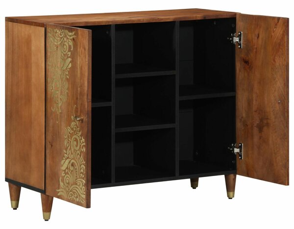 VidaXL Oldalszekrény 90x33x75 cm Tömör Mangófából