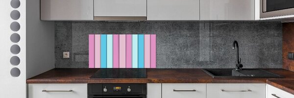 Konyhai falburkoló panel Színes csíkos