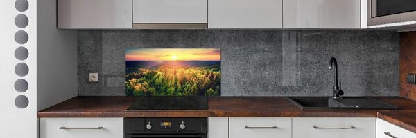 Konyhapanel Forest naplemente