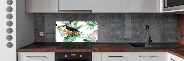 Konyhai fali panel Trópusi madarak