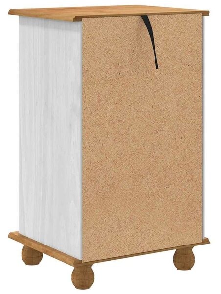 VidaXL Fiókos Szekrény ASKIM Fehér 45.8 x 40 x 79 cm Tömör fenyőfa
