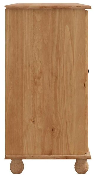 VidaXL Széf fiókkal ASKIM Barna 133.5 x 40 x 79 cm Tömör fenyőfa