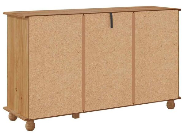 VidaXL Széf fiókkal ASKIM Barna 133.5 x 40 x 79 cm Tömör fenyőfa