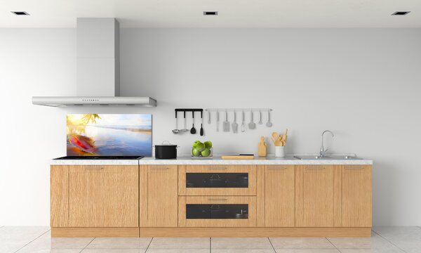 Konyhapanel Seashell a strandon