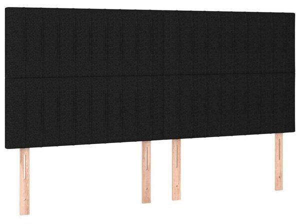 VIDAXL - Fekete Szövet Ágy - 180x200 cm