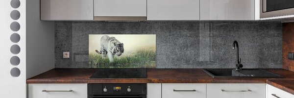 Konyhai fali panel Fehér tigris