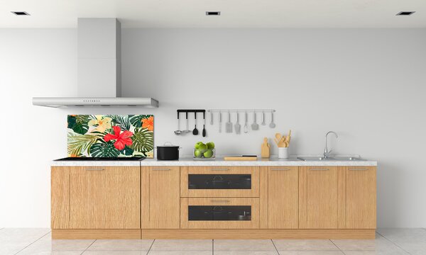 Konyhai hátfalpanel Hawaii virágok
