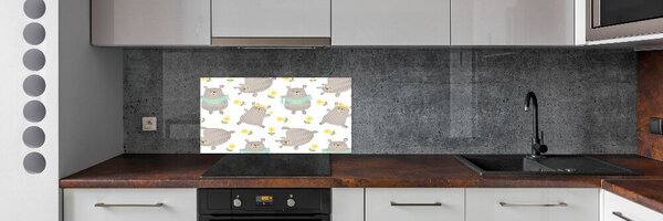 Konyhai fali panel Medvék illusztráció