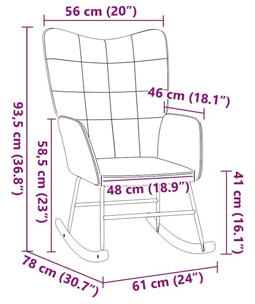 VidaXL Pihenőszék Sötétszürke 61 x 78 x 98 cm szövet