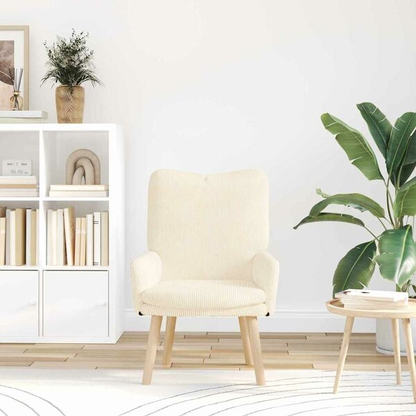 VidaXL karosszék Krém 63 x 67 x 94 cm szövet